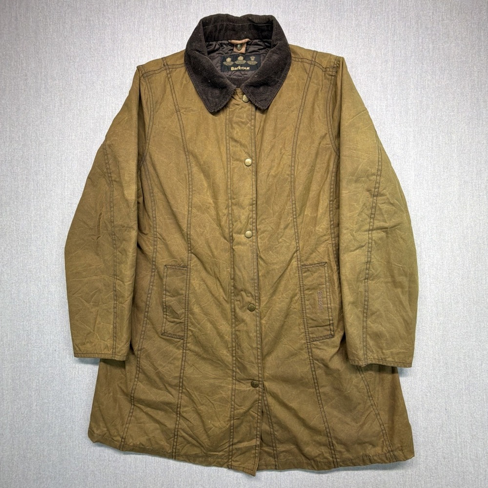Barbour Wax Jacket Parka Large Brown Vintage 90s Country‎